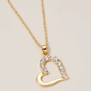 Heart of Radiance Rhinestone Pendant Necklace